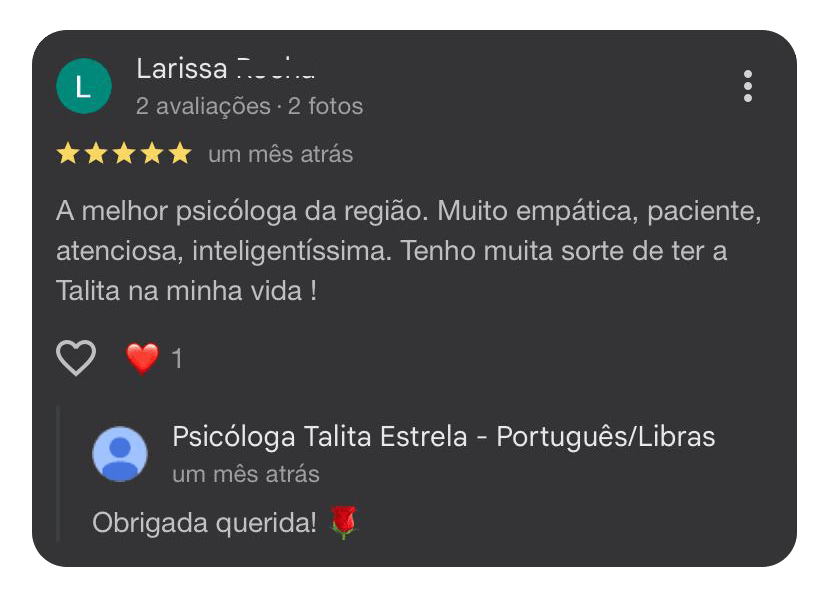 Depoimento real sobre Talita Estrela