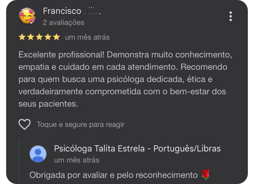 Depoimento real sobre Talita Estrela