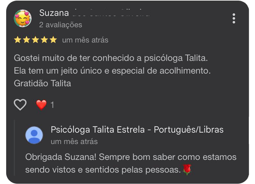 Depoimento real sobre Talita Estrela